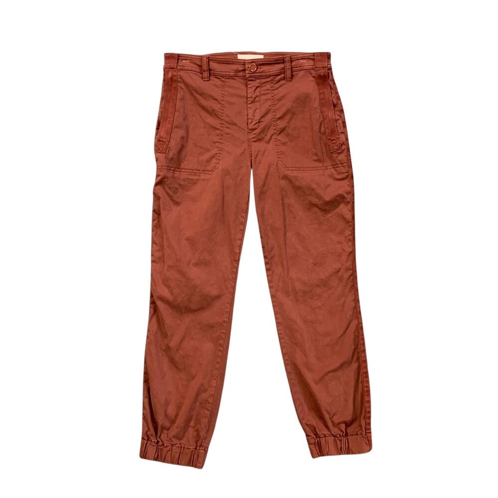 Anthropologie Pants Womens 27 Cocoa Cotton Blend Pockets Stretch Cropped Joggers